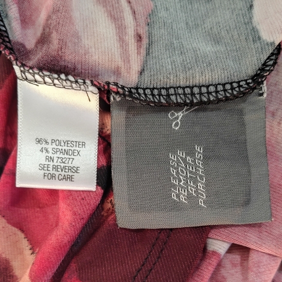 Simply Vera Vera Wang Red Floral Blouse - Picture 8 of 9